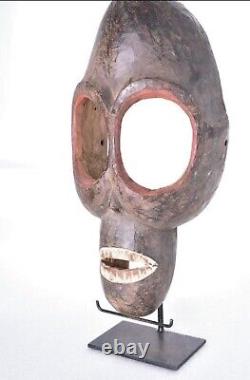 Unique African Kumu mask from Ituri rainforest of D. R. Congo