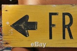 VINTAGE AUTHENTIC FREEDOM WOOD TRAFFIC DIRECTION SIGN from FREEDOM MAINE