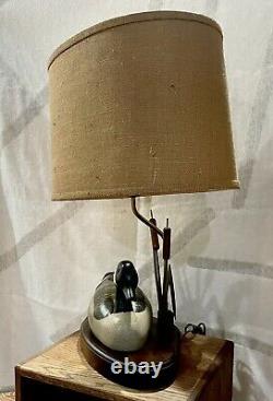 VINTAGE MALLARD DUCK LAMP FROM THE DECOY SHOP with ORIGINAL SHADE
