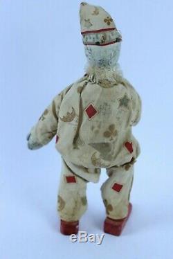 VINTAGE SCHOENHUT CLOWN CHARACTER FIGURE With WOOD HEAD FROM ORIGINAL OWNER