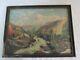 Vintage Wood Framed Litho Canyon Scene Signed & Numbered Gp 753- From The 1930's