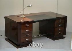 Very Fine Art Deco Rosewood Desk Bought From Galerie Jacques Lacoste Paris