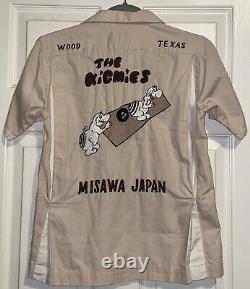 Vietnam War Japanese Made Bowling / Party Shirt Named To Wood From Texas (A)