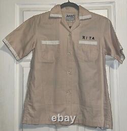 Vietnam War Japanese Made Bowling / Party Shirt Named To Wood From Texas (A)