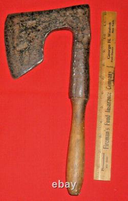 Vintage 1600s British Axe With Faint Maker's Mark, Original Handle From Scotland