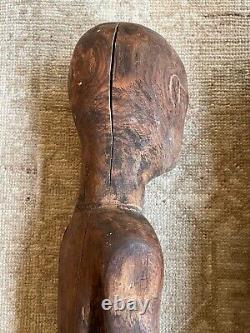Vintage 1950 Hand Carved Wood Male and Female Figures From West Timor, Indonesia