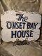 Vintage 1960s Cape Cod Ma. Sign From Onset Mass. Hand Painted Wood Sign
