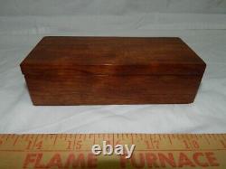 Vintage 1980 Jeffrey Seaton Signed Wooden Box 6x2.75 Cut from One Piece Rare