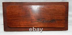 Vintage 1980 Jeffrey Seaton Signed Wooden Box 6x2.75 Cut from One Piece Rare