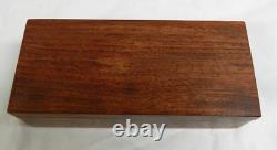 Vintage 1980 Jeffrey Seaton Signed Wooden Box 6x2.75 Cut from One Piece Rare