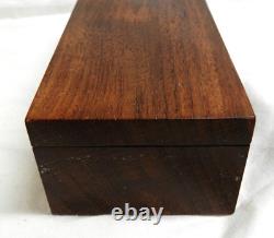 Vintage 1980 Jeffrey Seaton Signed Wooden Box 6x2.75 Cut from One Piece Rare