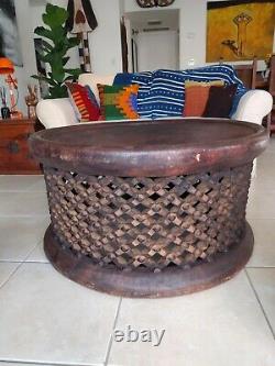 Vintage African Hand Carved Stool from Bamileke Tribe Cameroon