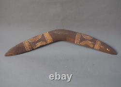 Vintage Australian Aboriginal Carved Painted Tribal Art Boomerang From Derby Wa