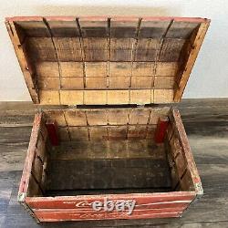 Vintage COCA COLA Wooden Treasures Chest Trunk Made From Crate Wood