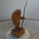 Vintage Carved Wood Figure Norwegian Troll From Norway, Signed