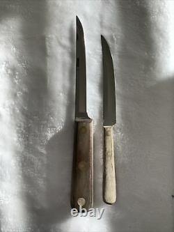 Vintage Case XX Knife Set Of 5 With Wooden Block From The 1940's