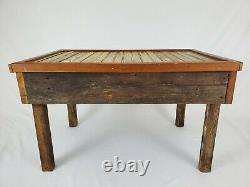 Vintage Coffee Table From Reclaimed Wood Rustic Farmhouse Primitive Furniture