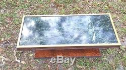 Vintage Green Marble and Wood One-of-a-Kind Table from Barnett Bank Building Fl