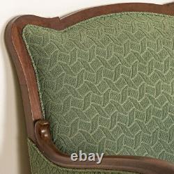 Vintage Green Upholstered Arm Chair from Denmark