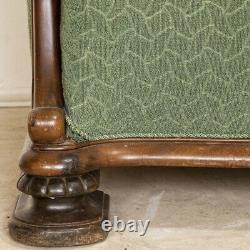 Vintage Green Upholstered Arm Chair from Denmark