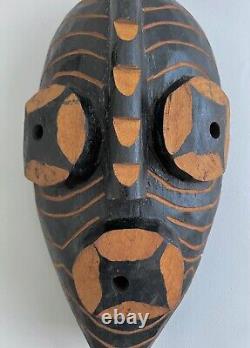 Vintage Hand Carved Wood Mask from MALI 13 inches