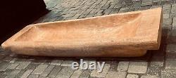 Vintage Handmade Wooden Dough Bowl/Tray. Carved From One Piece Of Wood 2++ Feet