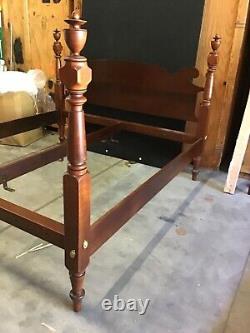 Vintage King Size Four Poster 60 High Mahogany Bed From 1970's