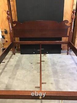 Vintage King Size Four Poster 60 High Mahogany Bed From 1970's