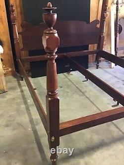 Vintage King Size Four Poster 60 High Mahogany Bed From 1970's