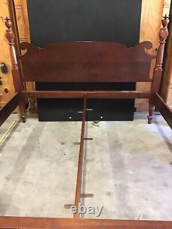 Vintage King Size Four Poster 60 High Mahogany Bed From 1970's