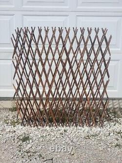 Vintage OOAK Homemade 38 Tall Expandable From 12- 83 Wood Fence Garden Decor