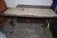 Vintage Original Wood Table From 1950's Or Earlier Refinish Bench Dining