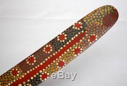 Vintage Painted Warlpiri Aboriginal Hooked Boomerang Wilgi from Lajamanu NT 1987