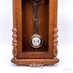 Vintage Quartz Pendulum Clock Wall Clock from Wood 80er Years Made IN Germany