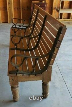 Vintage Railroad Bench From St. Louis Train Depot