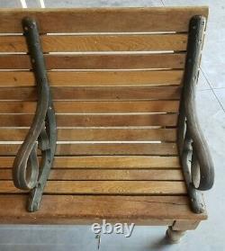 Vintage Railroad Bench From St. Louis Train Depot