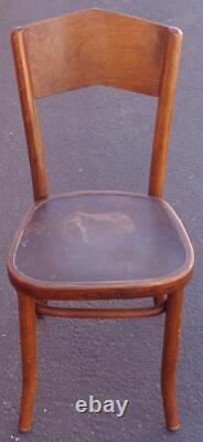 Vintage Solid Wood Straight Back Chair Salvaged from Old Church GDC NICE