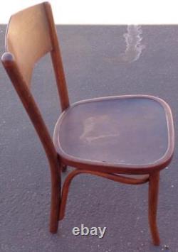 Vintage Solid Wood Straight Back Chair Salvaged from Old Church GDC NICE