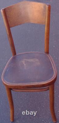 Vintage Solid Wood Straight Back Chair Salvaged from Old Church GDC NICE