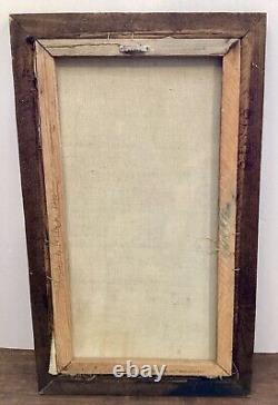 Vintage Velvet Elvis Painting in Carved Wood Frame from Mexico 23 X 14