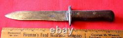 Vintage WW I Fixed Blade Trench Fighting Knife Made From A Bayonet, ID'd Soldier