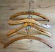 Vintage Wooden Clothes Hangers Lot Of 5 From Various Businesses 1920s To 1940s