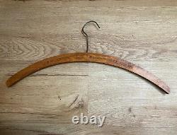 Vintage Wooden Clothes Hangers Lot of 5 from Various Businesses 1920s to 1940s