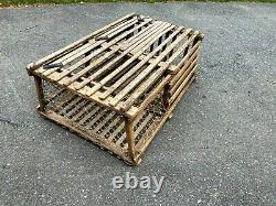 Vintage Wooden Flat Top Lobster Trap From Maine