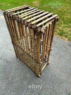 Vintage Wooden Flat Top Lobster Trap From Maine