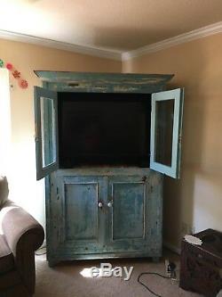 Vintage wood kitchen Cabinet Hutch 150 years old from Ireland-moving must sell