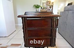 WOOD CABINET TOP with7 DRAWERS from 1924 Singer Treadle IRON BASE NOT INCLUDED