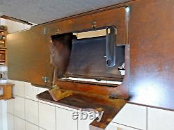 WOOD CABINET TOP with7 DRAWERS from 1924 Singer Treadle IRON BASE NOT INCLUDED