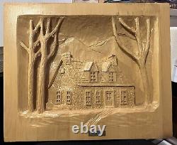 Wall Picture (sculpture) in wood From a Canadian house! Tableau Sculpture de Bois
