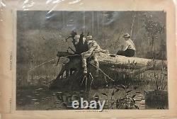 Winslow Homer -Wood engravings from Harpers. Dad's Coming / Waiting For a Bite